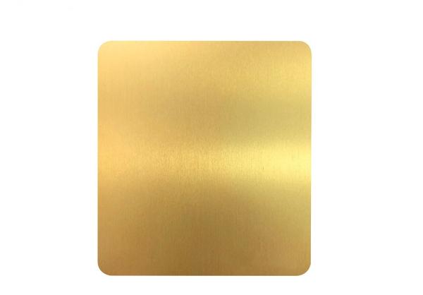 Golden Color Brushed Anodized Aluminum Panels 5052 For Building Decoration