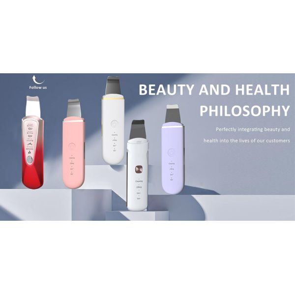 Ultrasonic Skin Scrubber with 4 Modes LCD Display and USB-C Charging for Deep Pore Cleansing
