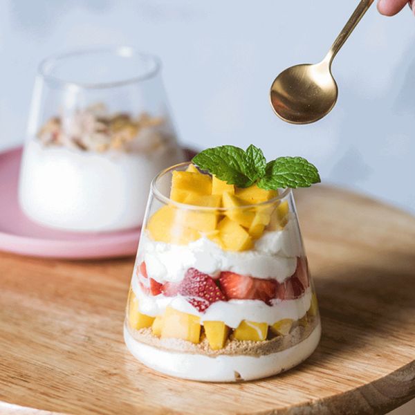 Bar / Cafe Mount Fuji Glass Cup , Durable Cold Resistance Glass Juice Mug