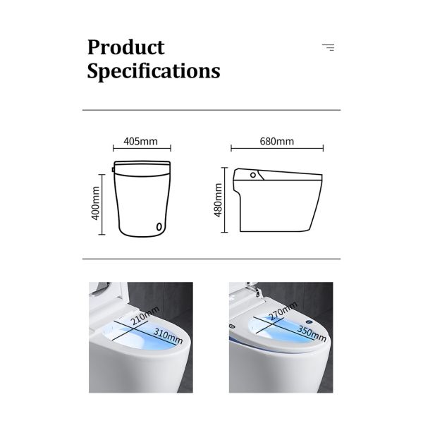Hot Selling Sanitary Ware Intelligent Seat Heating Ceramic Automatic Smart Toilet