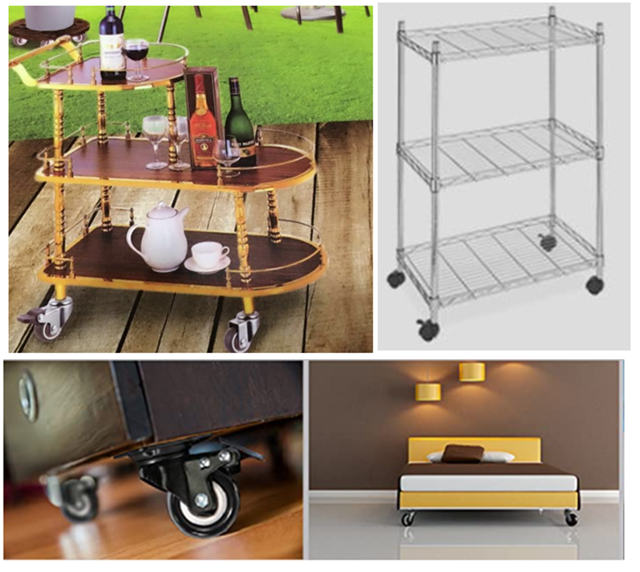 2 inch gray TPR rubber caster wheels