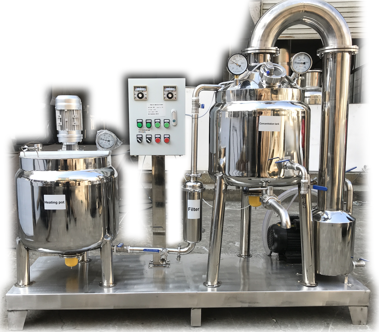 304 Stainless Steel Honey Concentrater 130kg Capacity
