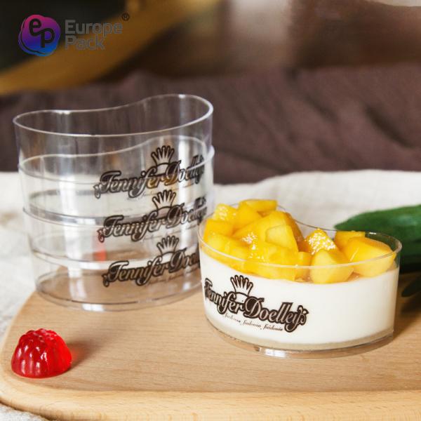 New fashion plastic cute 125ml clear mini cup cake container from guangdong