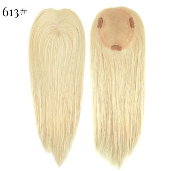 16 Inch Russian European Hair Blonde Highlight Women Mono Topper with Initial Payment