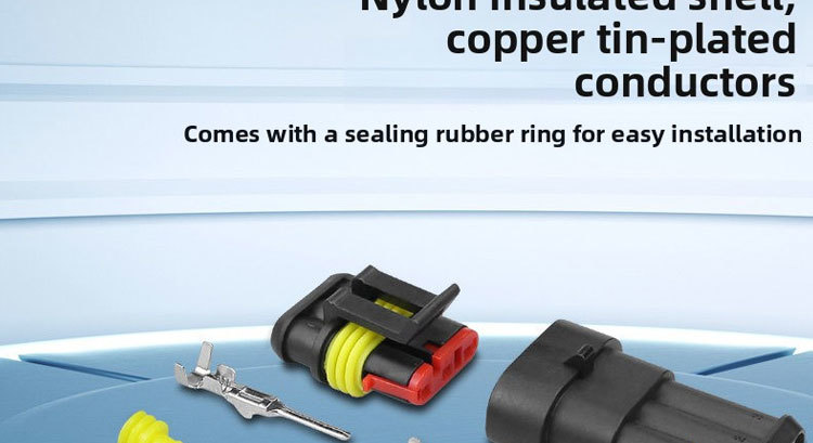 AMP Waterproof Copper Core Automotive Connector Plug Male Female Wiring Harness