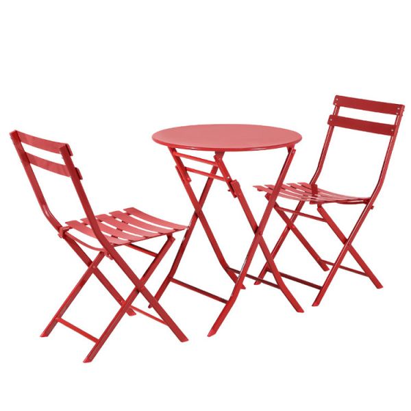 Traditional Charm Contemporary Function Folding Table and Chair Set for Courtyard