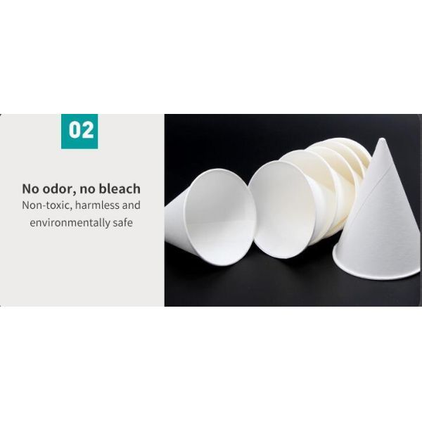 Airport Hotel Super Market Essential Eco-friendly Paper Cone Cup with Tea Cup Design