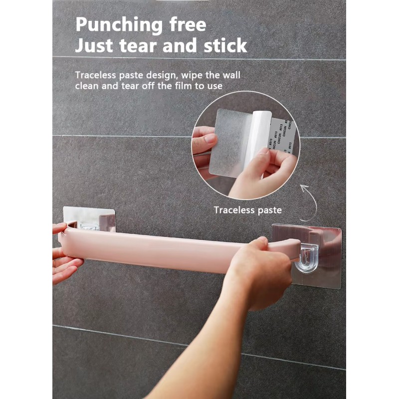 Hot Selling Wall Mounted Shelf Floating No Drilling Towel Rack for Bathroom Living Room