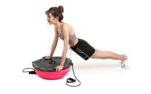 Thickness 5MM Half Moon Exercise Ball , Fitness Stable Yoga Balance Ball