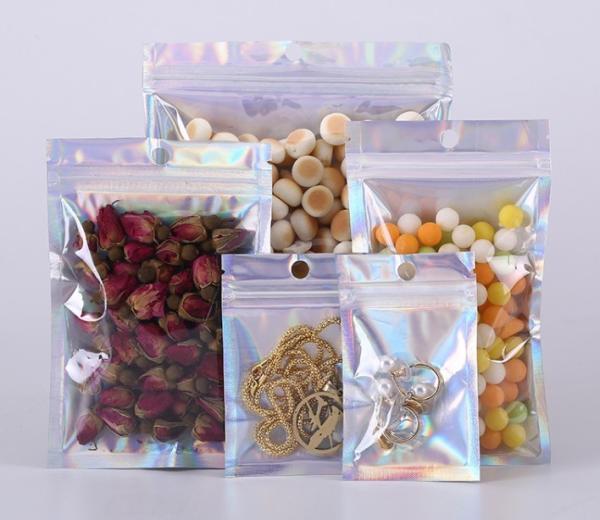 Clear front resealable Aluminum Foil Small k  plastic bag for Snack