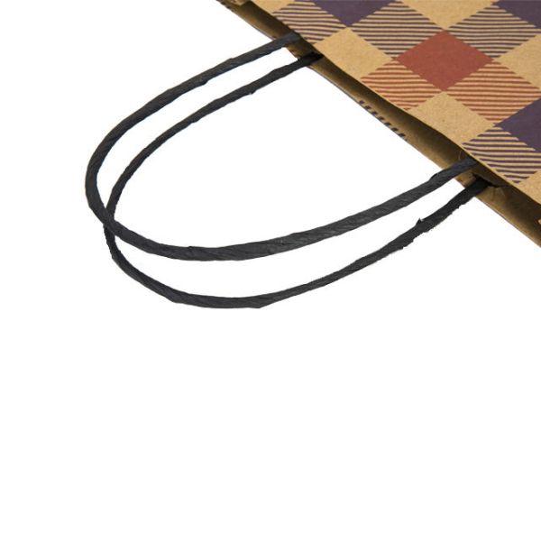 Черная белая еда закуски упаковка бумажная сумочка для магазина подарки 16x6x12 дюймов