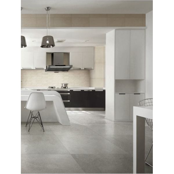 600x600 Living Room Porcelain Floor Tile , Ceramic Indoor Floor Tile Grey Color