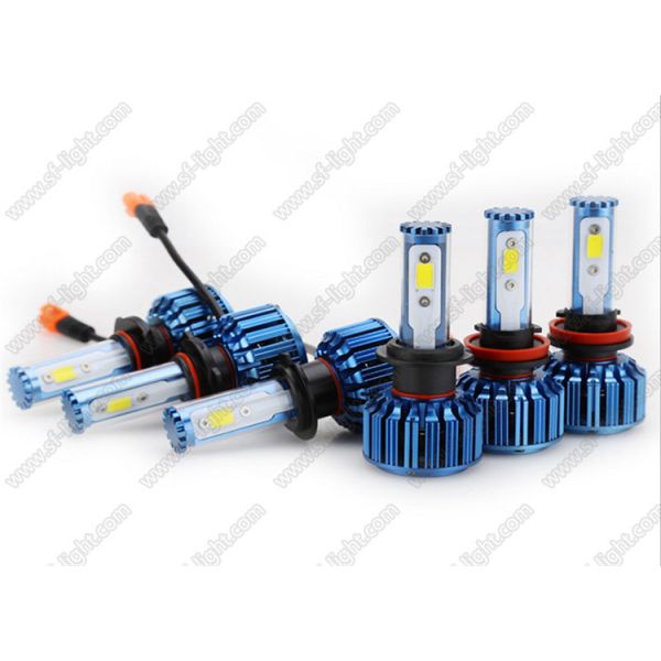 Purple / Blue Automotive LED Headlights 30W IP68 9006 LED Headlight Bulbs