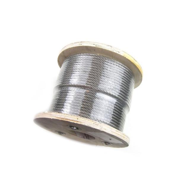 6x19 1570Mpa Stainless Steel Wire Ropes 7mm Polished Standard AiSi Packing 1000 meters in Wooden Spool