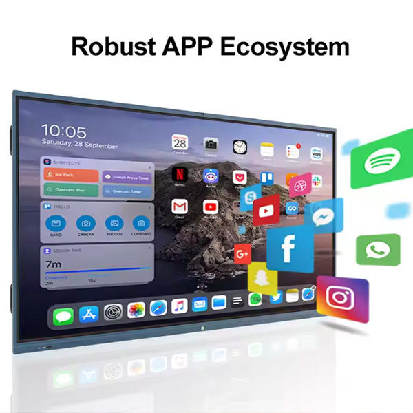 ETTO AI Education Board 4K Interactive Smart Display with AI Tracking Camera Voice Activated Auto Framing and TÜV Low Blue Light for Smart Classrooms
