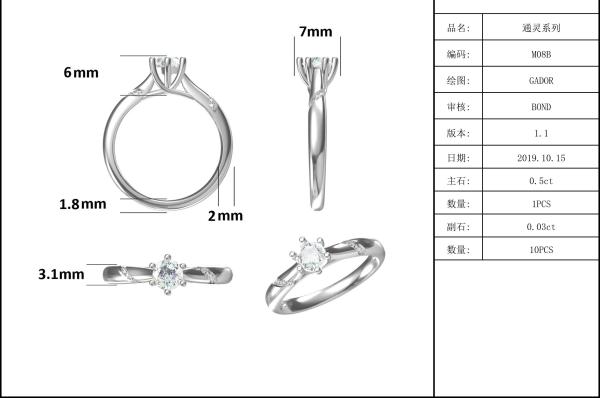 Wholesale Moissanite Jewelry 925 Sterling Silver  Custom Moissanite Ring Engagement