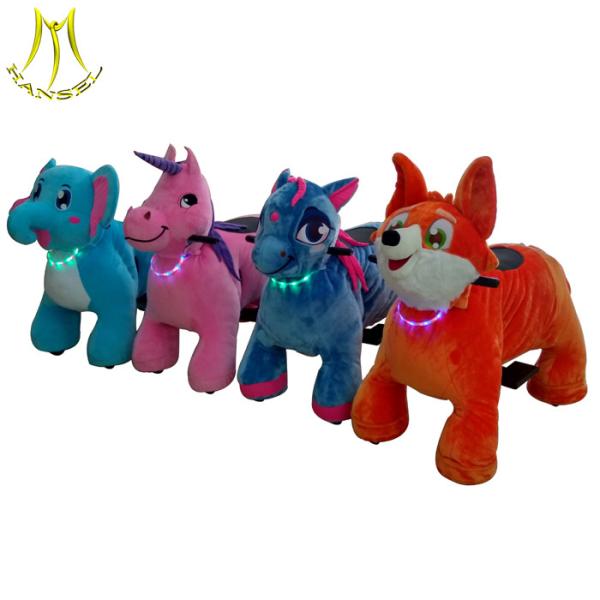 Hansel cheap shopping mall rides on animals plush electrical animal toy car factory