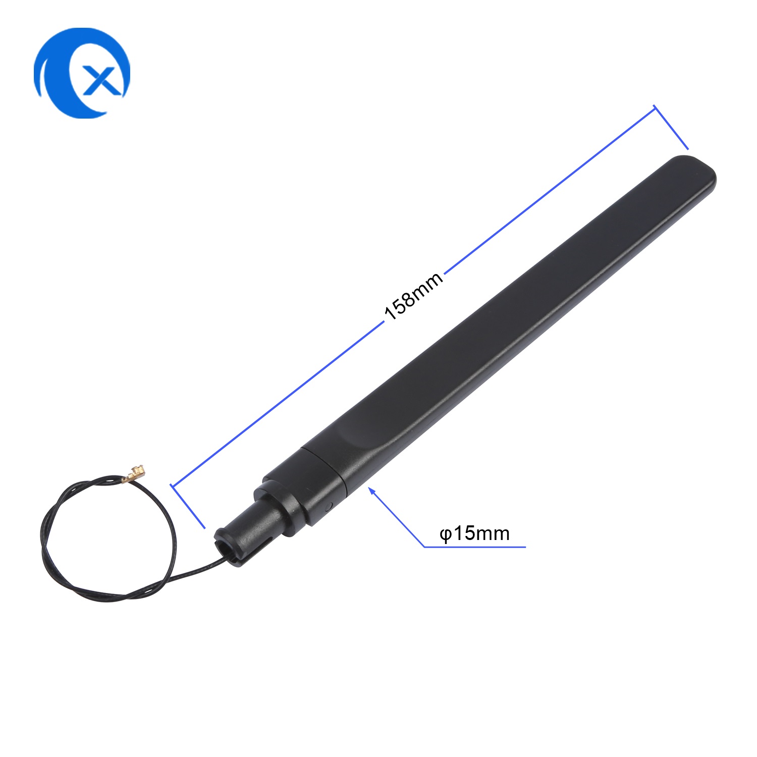 2.4G Высокий прирост 5 дБИ Omni Swivel Paddle Водостойкая антенна WiFi с летающим кабелем для антенны маршрутизатора