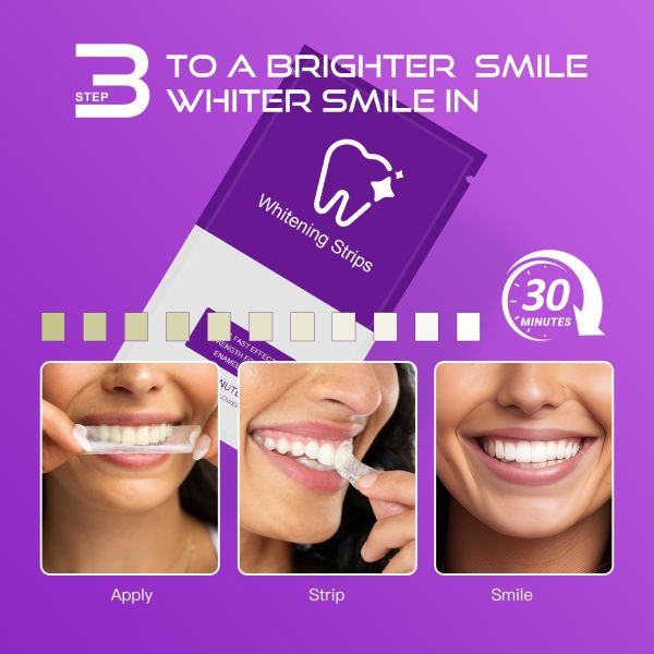 Remove Tough Stains Dental Whitening Strips Deeply White 28 Strips 14 Treatments