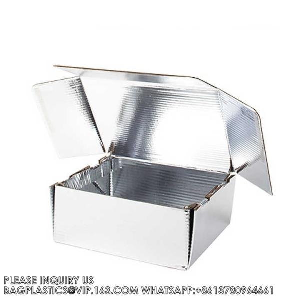 Food Grade Pizza Box Custom Folding Kraft Carton Frozen Food Packaging Box For Pizza Aluminum Foil Insulated Box