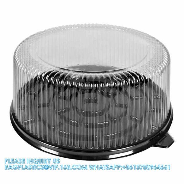 10-11 Plastic Disposable Cake Containers Carriers With Dome Lids And Cake Boards Cake Carriers For Transport