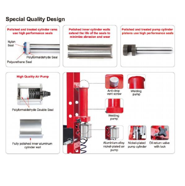 50 toneladas Prensa hidráulica de taller fpr elevación color rojo JTTY1 Jack industrial para el manejo de materiales pesados y el posicionamiento en almacenes