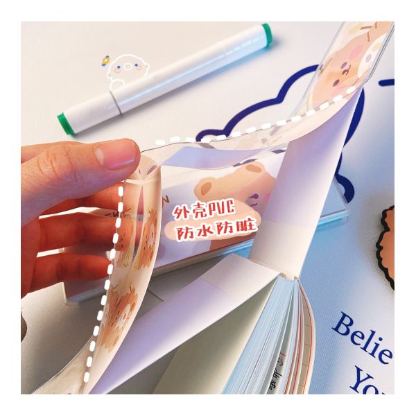 Мультфильм Медвежьей недели План Красивый портативный мини карманная книга Корейский Инс стиль Студенческий блокнот