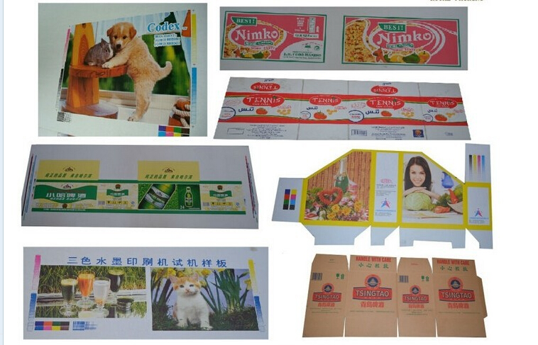 Рифленый цвет печатной машины 4 Flexo коробки чернил воды