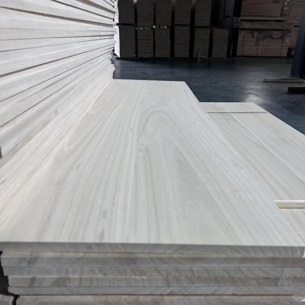 Custom Size Wood Tabletop with Bleached Paulownia Panel and 2440x1220 or 1200x600 Size