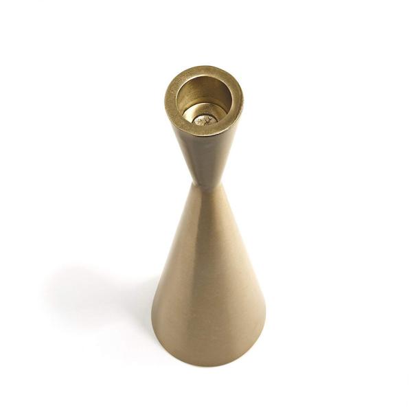 Powder Coating Home Candle Holders Set Of 3 Gold Finish Metal Taper