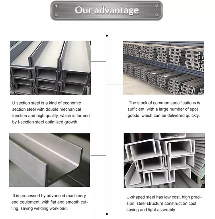 Горячекатаный нержавеющий канал 60mm 304L 316 u c стальной