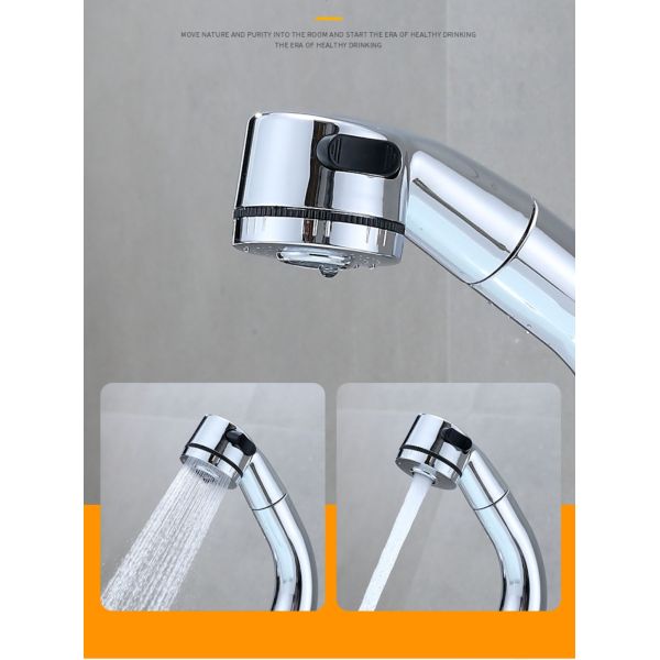 360 Degree Pull Out Water Saving Sink Tap for Grass Water Brass in Hot Cold Shower