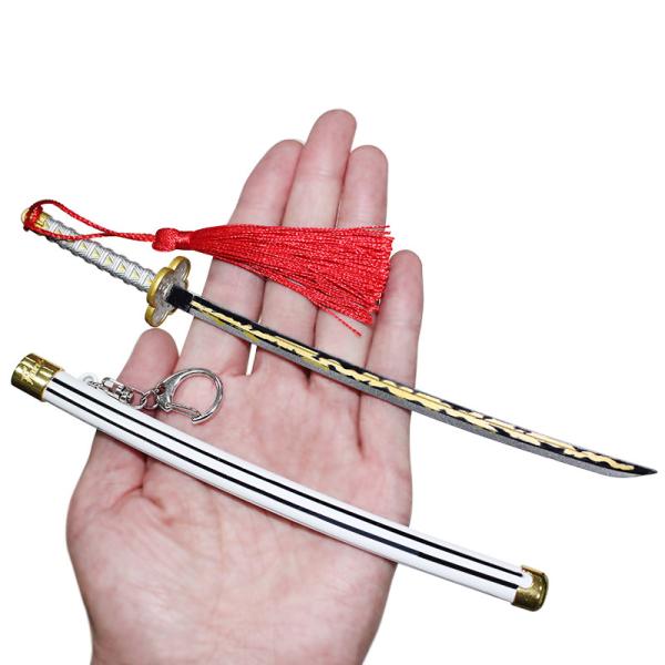 22CM Agatsuma Zenitsu 3D Model Keychain Demon Slayer Sword Keychain