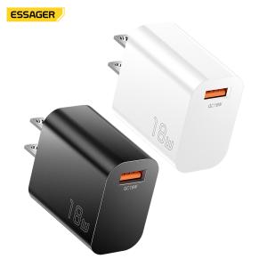 ESSAGER QC 18W Adaptateur Chargeur Rapide USB Gan pour Téléphone Portable et