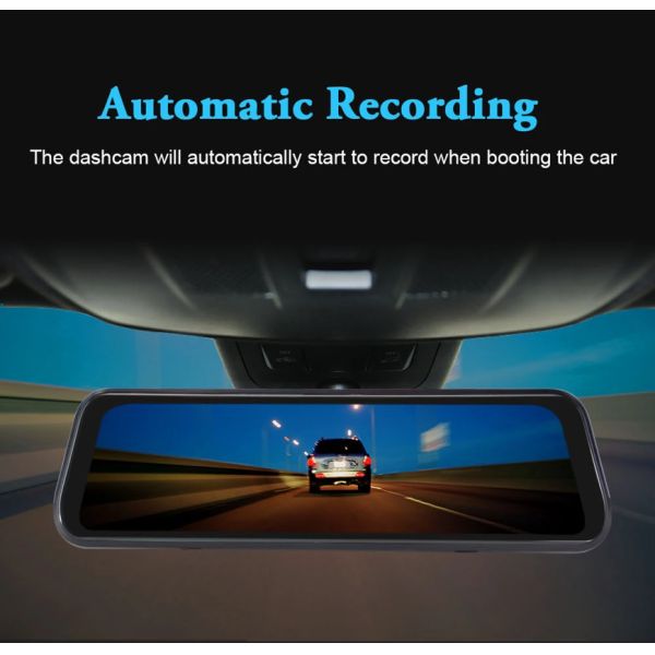 IP57 водонепроницаемый автомобильный видеорегистратор с зеркальным монитором 1080P HD