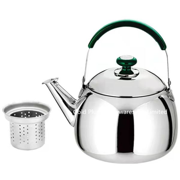 18cm Stainless Steel Whistling Kettle With Filter Hotel Coffee Pot