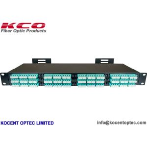 High Density 144fibers MPO MTP Fiber Optic Patch Panel , 12 Cores Optical Fiber Patch Cord