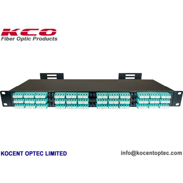 MPO MTP Fiber Optic Patch Panel , 144 Fiber 12 Core Optical Fiber Patch Cord