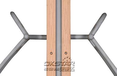 outdoor wooden fitness equipment back stretcher