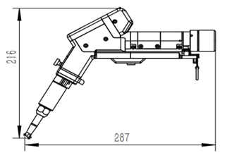 Tête de soudage laser à fibre portable refroidissement à l'eau moteur unique
