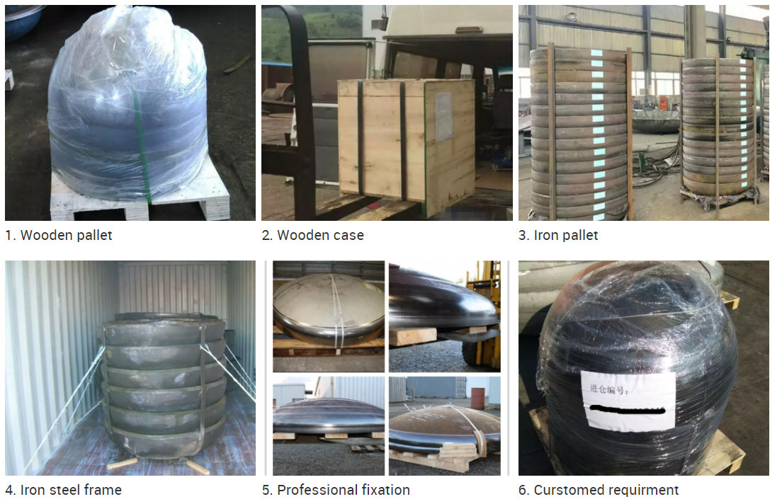 ASME Стандартное давление сосуда блюдо формирования горшка крышка и дно с настройкой OBM