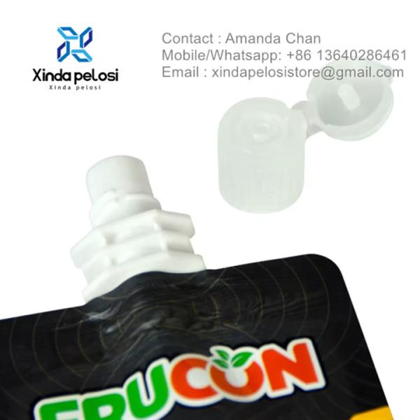 Aceitar Pílula de Plástico Personalizado Flip Top Cap Para Saco de Água, Saco de Suco, Saco de Bebidas para Venda