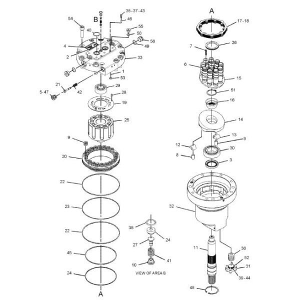 355-5668 мотор перемещения экскаватора 191-5606 для КАТ 330К 330Д 336Д 336Э гусеницы