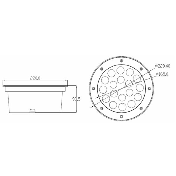 Встраиваемый Алюминиевые RGB LED 18x1w Подземные Огни Анти пыли для сада