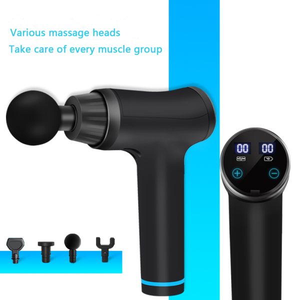 Ручной массажер для мышц всего тела Черный массажер для глубоких тканей CE