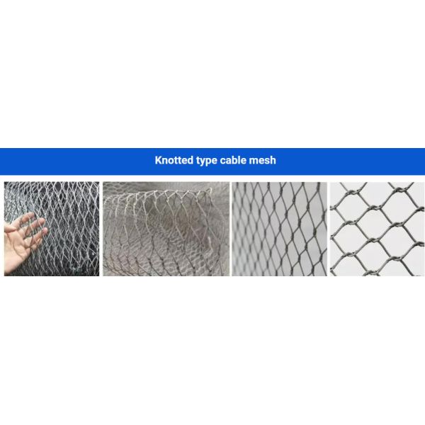 High Strength Flexible Birds Aviary Cable Net 304 316 Diamond Stainless Steel Cable Woven Ferrule Wire Rope Mesh