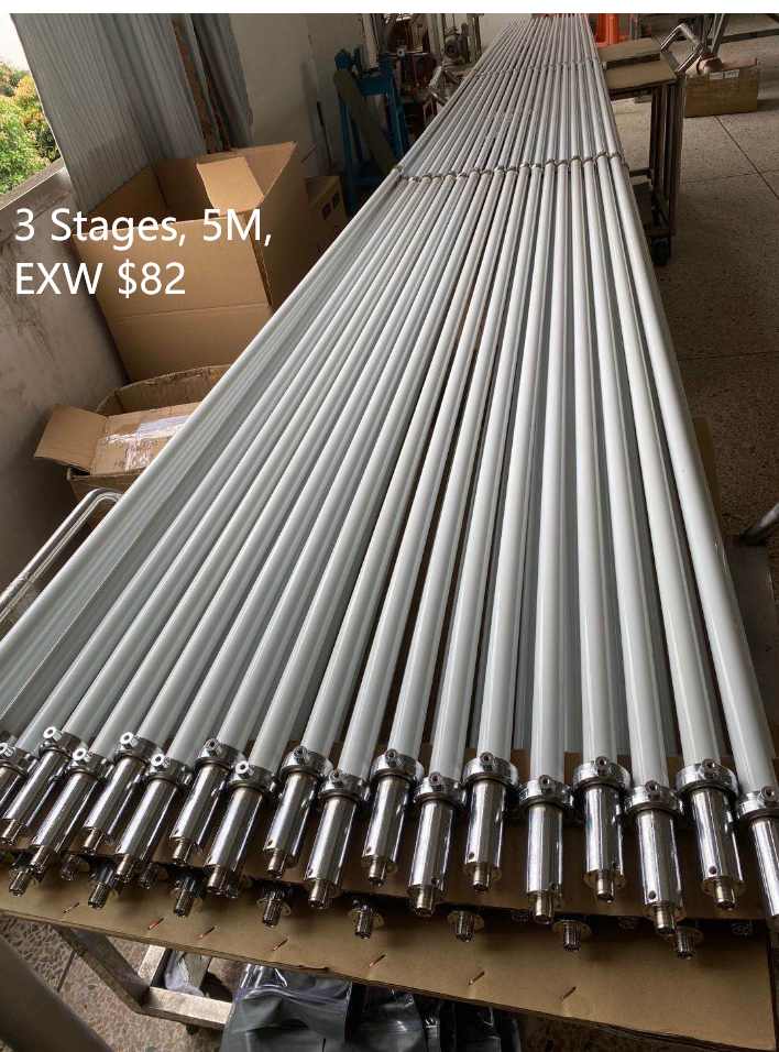 35мм Диаметр VHF стекловолокно Боевая антенна 156-163МГц Морская радиоантенна 5.2М 93 ступени