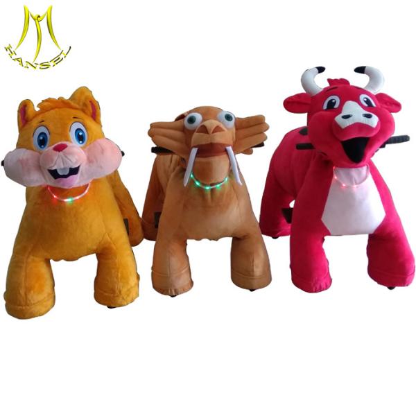 Hansel low price plush electronic kid riding horse toy ride on animals for sale
