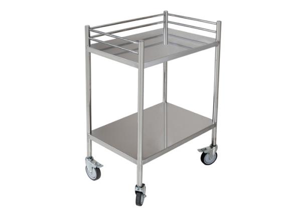 Durable Stainless Steel Two Shelf  Instrument  Trolley One Year Warranty