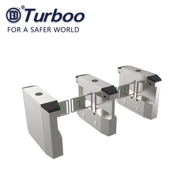 LED Light Swing Barrier Turnstile Access Control Systems Multiple Infrared Sensor D343